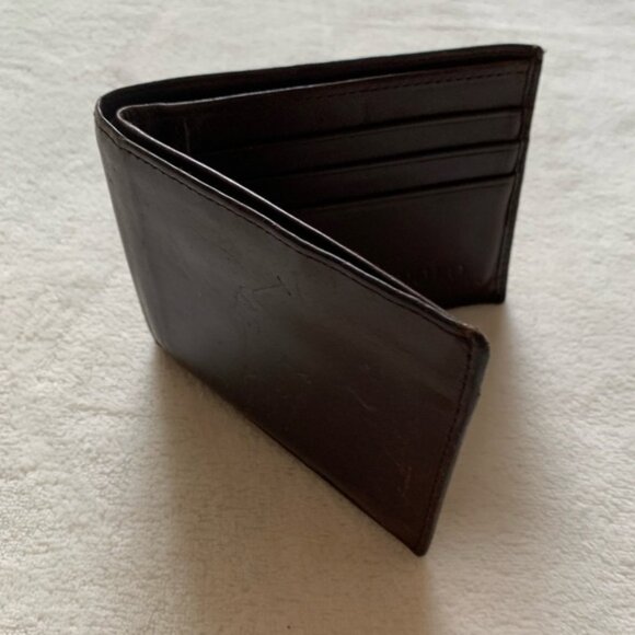 Poloralph Lauren Genuine Leatherdark Brown Men’s Wallet - Picture 1 of 6